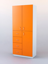 Шкаф для аптек №3, Белый + Оранжевый