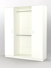 Шкаф гардеробный №1 с дверьми, Белый