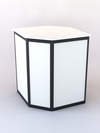 Прилавок из профиля угловой шестигранный №1 (без дверок), Белый + Черный