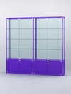 Витрина "АЛПРО" №2-2м-300-2 (задняя стенка - стекло) , Фиолетовый