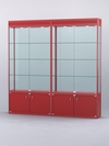 Витрина "АЛПРО" №1-2м-300-2 (задняя стенка - стекло), Красный
