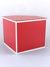 Прилавок из профиля угловой пятигранный №1 (без дверок), Красный + Белый