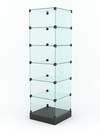 Витрина стеклянная "КУБ" №502 стаканчик (без дверок, передняя стенка - стекло), Черный