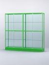 Витрина "АЛПРО" №4-2м-400-2 (задняя стенка - стекло) , Зеленый