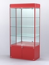 Витрина "АЛПРО" №1-400-3 (задняя стенка - зеркало) , Красный