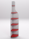 Стеллаж для бутылок №1, Серый и красный