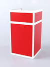Прилавок под кассу из профиля №6 (с дверками), Красный + Белый