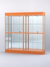 Витрина "АЛПРО" №3-2м-400-3 (задняя стенка - зеркало) , Оранжевый