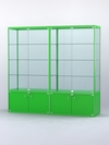 Витрина "АЛПРО" №2-2м-500-2 (задняя стенка - стекло) , Зеленый