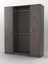 Шкаф гардеробный №1 с дверьми, Флитвуд серая лава H3453 ST22