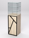 Торговый прилавок малый со стеклянным колпаком серии РОК №10, Дуб Сонома