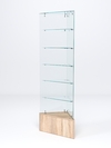 Витрина стеклянная "ИСТРА" угловая №609-У трехгранная (без дверок, бока - стекло), Дуб Сонома