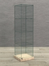 Витрина стеклянная "КРАСА ХИТ ПРОДАЖ" №1 (с дверкой, задняя стенка - стекло), Дуб Сонома