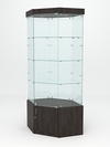 Витрина стеклянная "ИСТРА" угловая №17 шестигранная (с дверкой, задние стенки - стекло), Грейвуд