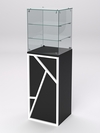 Торговый прилавок малый со стеклянным колпаком серии РОК №10, Черный