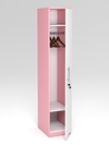 Индивидуальный шкаф в раздевалку, Фламинго розовый и Белый
