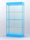 Витрина "АЛПРО" №3-400-2 (задняя стенка - стекло), Голубой