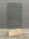 Витрина стеклянная "КРАСА ПОДИУМ" №35 (с дверками, задняя стенка - стекло) , Дуб Сонома
