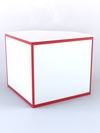 Прилавок из профиля угловой пятигранный №1 (без дверок), Белый + Красный