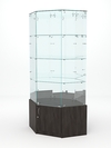 Витрина стеклянная "ИСТРА" угловая №20 шестигранная (с дверкой, задние стенки - зеркало), Грейвуд