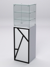 Торговый прилавок малый со стеклянным колпаком серии РОК №10, Серый