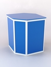 Прилавок из профиля угловой шестигранный №1 (без дверок), Делфт голубой + Белый