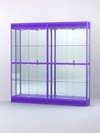 Витрина "АЛПРО" №3-2м-300-3 (задняя стенка - зеркало) , Фиолетовый