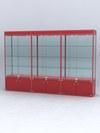 Витрина "АЛПРО" №1-3м-500-2 (задняя стенка - стекло) , Красный