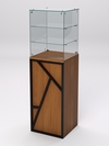 Торговый прилавок малый со стеклянным колпаком серии РОК №10, Орех