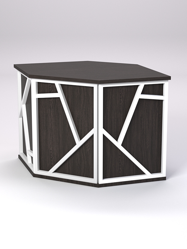 Ресепшен - стол угловой "РОК" №3 (декор комбо) Дуб Венге
