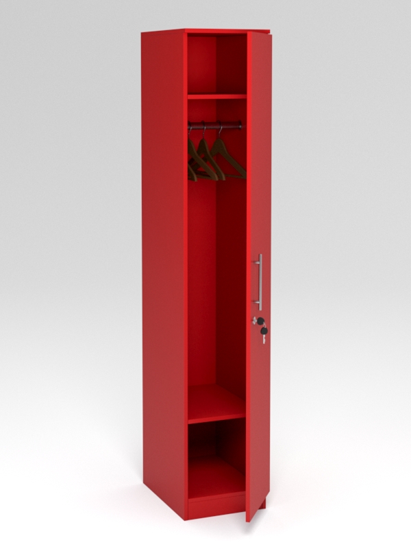 Индивидуальный шкаф в раздевалку Красный