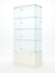 Витрина стеклянная "КРИСТАЛЛ" №105 (без дверок, задняя стенка - стекло) Белый