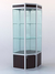 Витрина "УГЛОВАЯ" №5 (закрытая, задняя стенка - стекло) метровая Дуб Сорано черно-коричневый H1137 ST11