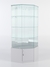 Витрина стеклянная "ИСТРА" угловая №20 шестигранная (с дверкой, задние стенки - зеркало) Серый