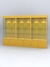 Витрина "АЛПРО" №1-3м-400-1 (задняя стенка - ДВП)  Желтый