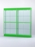 Витрина "АЛПРО" №3-2м-300-2 (задняя стенка - стекло)  Зеленый