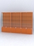 Витрина "АЛПРО" №2-3м-300-1 (задняя стенка - ДВП) Оранжевый