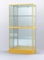 Витрина "АЛПРО" №4-500-3 (задняя стенка - зеркало)   Желтый