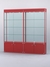 Витрина "АЛПРО" №1-2м-300-2 (задняя стенка - стекло) Красный