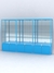 Витрина "АЛПРО" №2-3м-500-3 (задняя стенка - зеркало)  Голубой