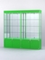 Витрина "АЛПРО" №1-2м-400-3 (задняя стенка - зеркало)  Зеленый