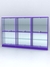 Витрина "АЛПРО" №4-3м-200-3 (задняя стенка - зеркало)  Фиолетовый