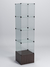 Витрина стеклянная "КУБ" №110 стаканчик (без дверок, передняя стенка - стекло) Дуб Венге