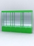 Витрина "АЛПРО" №1-3м-500-3 (задняя стенка - зеркало)  Зеленый