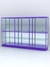 Витрина "АЛПРО" №4-3м-500-3 (задняя стенка - зеркало)  Фиолетовый