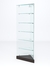 Витрина стеклянная "ИСТРА" угловая №502ХП-У трехгранная (без дверок, бока - стекло) Дуб Венге