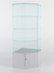 Витрина стеклянная "ИСТРА" угловая №15 пятигранная (с дверкой, задние стенки - стекло) Серый