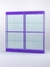 Витрина "АЛПРО" №3-2м-200-2 (задняя стенка - стекло)  Фиолетовый