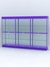 Витрина "АЛПРО" №3-3м-400-2 (задняя стенка - стекло)  Фиолетовый