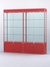 Витрина "АЛПРО" №1-2м-400-2 (задняя стенка - стекло) Красный